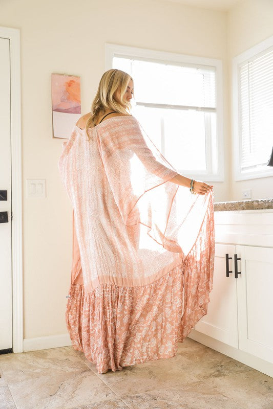 Paisley Tapestry Free Flow Kimono