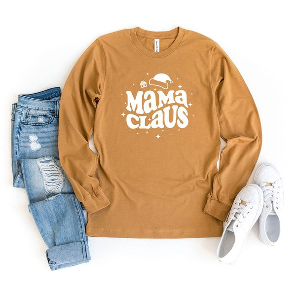 Mama Claus Long Sleeve Graphic Tee