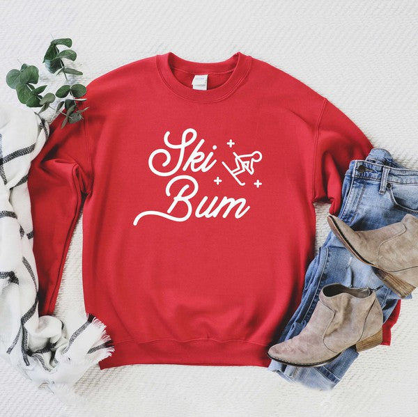 Ski Bum Skier Graphic Sweatshirt