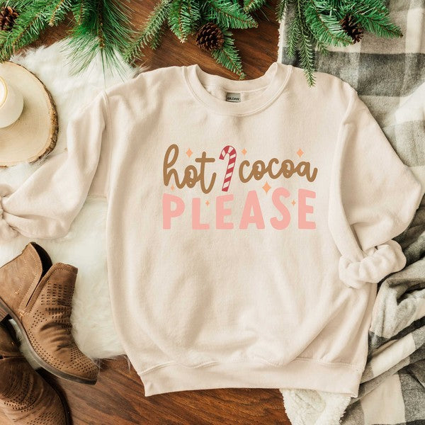 Hot Cocoa Please Graphic Sweatshirt