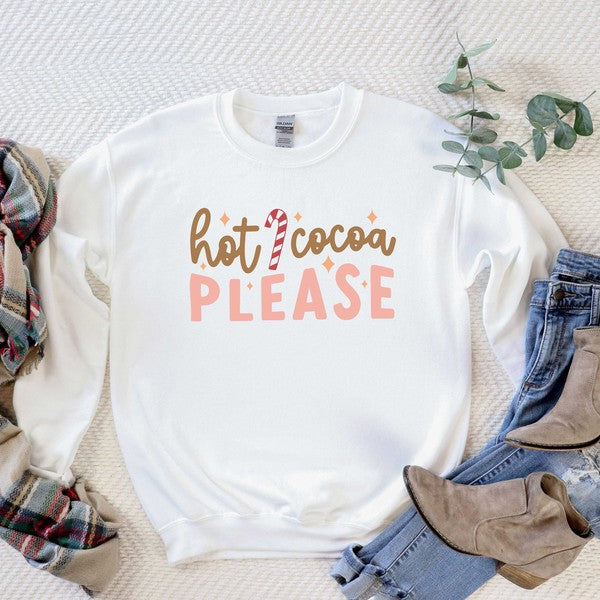 Hot Cocoa Please Graphic Sweatshirt