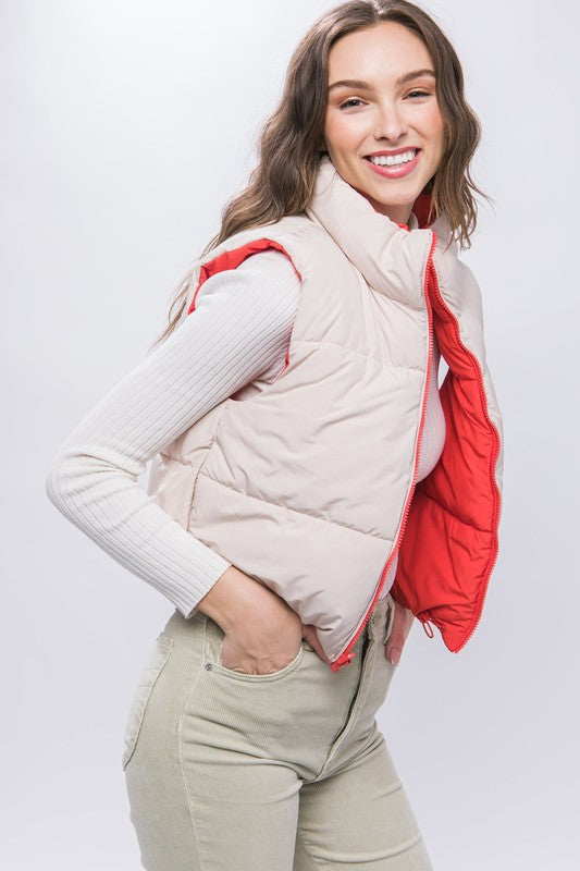 Woven Solid Reversible Vest