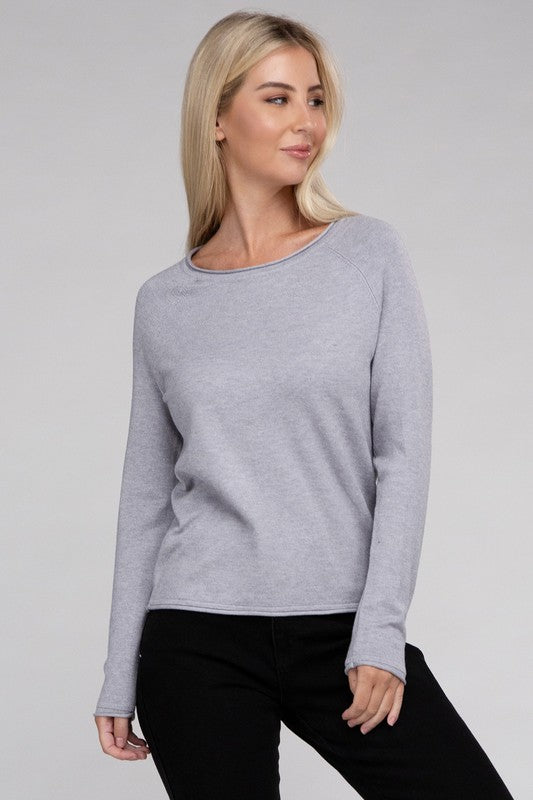 Viscose Round Neck Basic Sweater